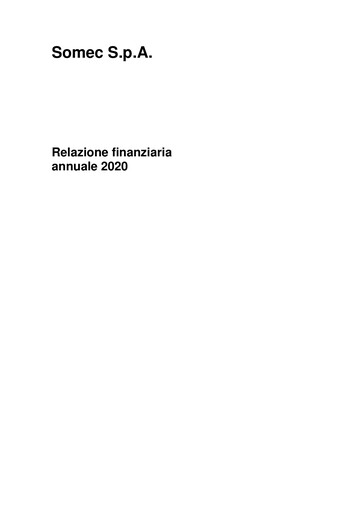 Thumbnail Somec S.p.A. Annual Report 2020