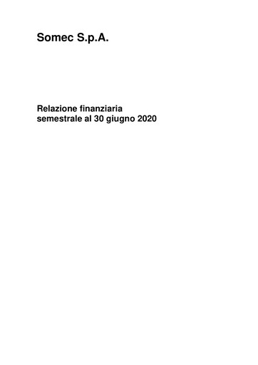 Thumbnail Somec S.p.A. Half-year Report 2020-h1