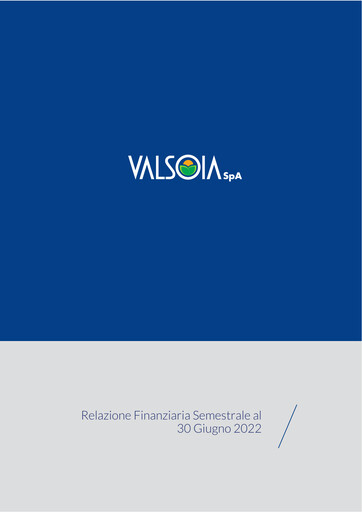 Thumbnail Valsoia S.p.A. Financial Statement 2022-h1