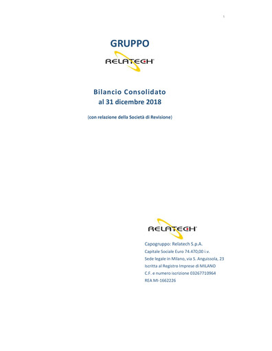 Thumbnail Relatech S.p.A. Financial Statement 2018