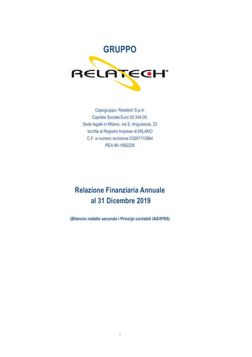 Thumbnail Relatech S.p.A. Financial Statement 2019
