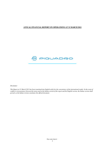 Thumbnail Piquadro Annual Report 2010-2011