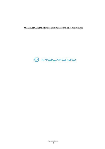 Thumbnail Piquadro Annual Report 2012-2013