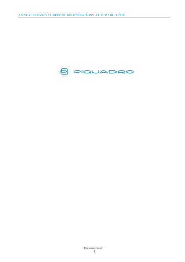 Thumbnail Piquadro Annual Report 2018-2019