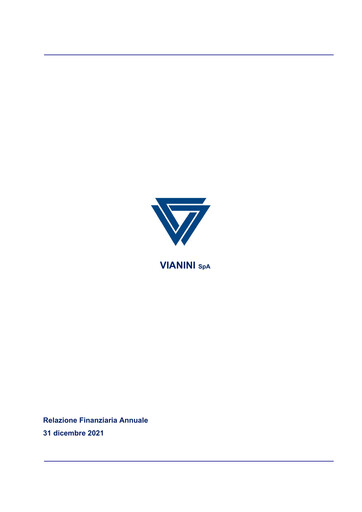 Thumbnail Vianini Annual Report 2021