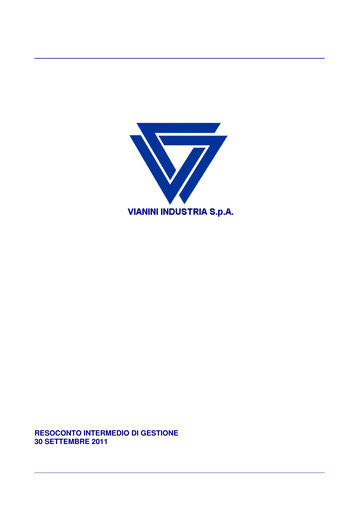 Thumbnail Vianini Quarterly Report 2011-q3