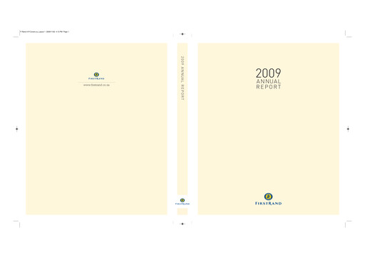 Thumbnail FirstRand Annual Report 2009
