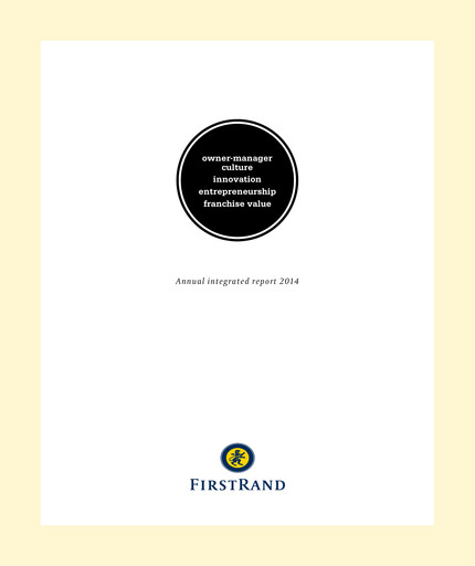 Thumbnail FirstRand Annual Report 2014