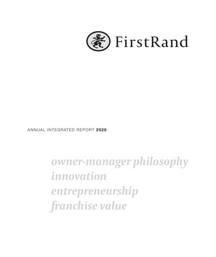 Thumbnail FirstRand Annual Report 2020