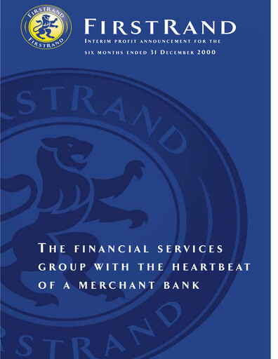 Thumbnail FirstRand Financial Statement 2000