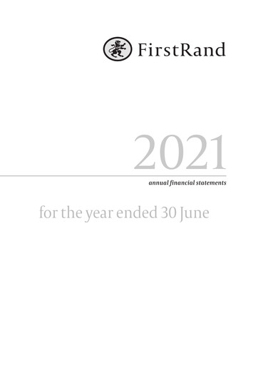 Thumbnail FirstRand Financial Statement 2021