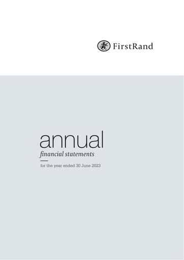Thumbnail FirstRand Financial Statement 2023