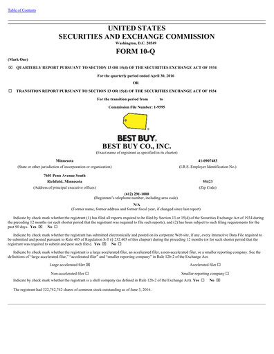 Thumbnail Best Buy Quarterly Report 2017-q1