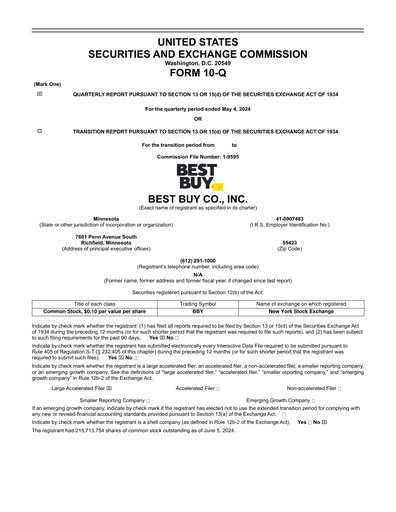 Thumbnail Best Buy Quarterly Report 2025-q1