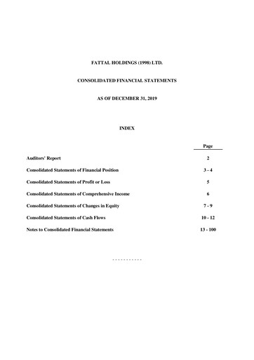 Thumbnail Fattal Holdings (Leonardo Hotels) Financial Statement 2019