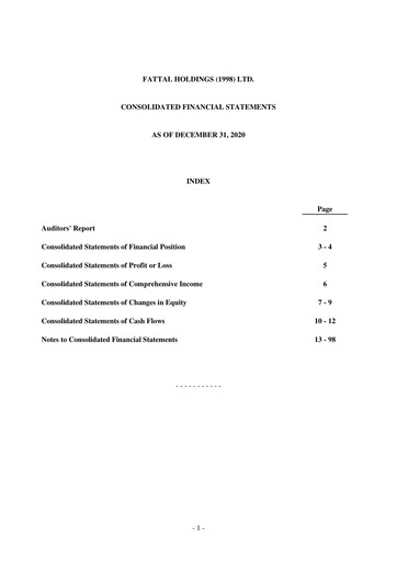 Thumbnail Fattal Holdings (Leonardo Hotels) Financial Statement 2020
