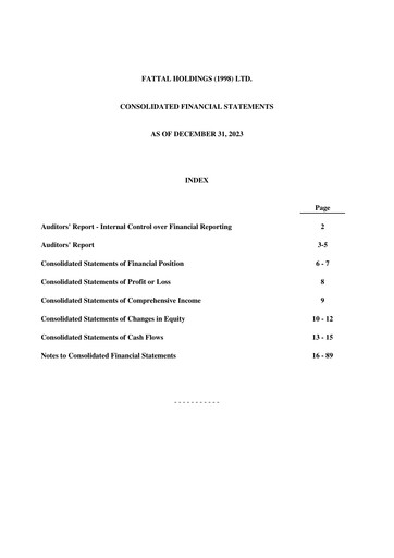 Thumbnail Fattal Holdings (Leonardo Hotels) Financial Statement 2023