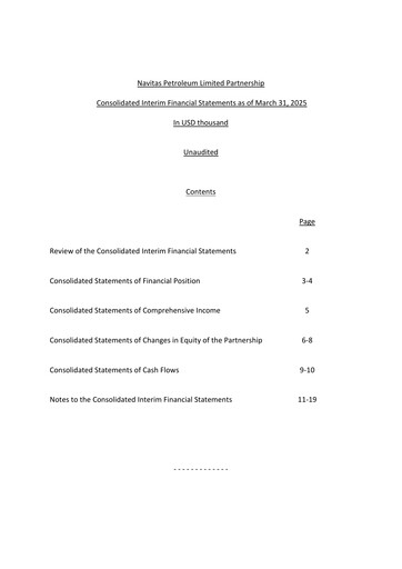 Thumbnail Navitas Petroleum Quarterly Report 2025-q1