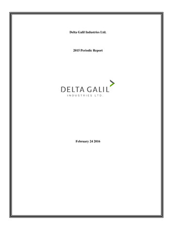 Thumbnail Delta Galil Industries Annual Report 2015