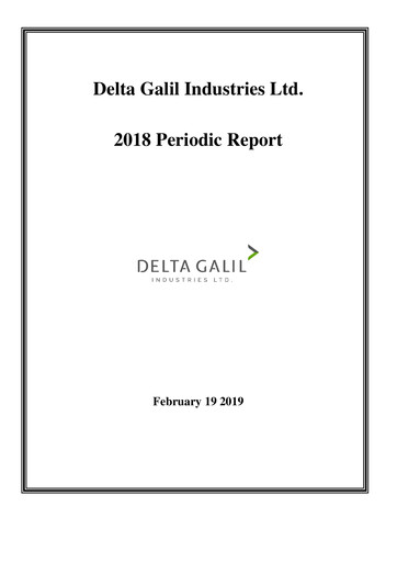 Thumbnail Delta Galil Industries Annual Report 2018