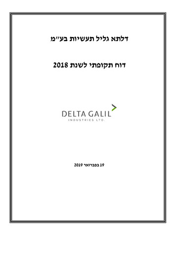 Thumbnail Delta Galil Industries Quarterly Report 2018-q4
