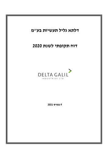 Thumbnail Delta Galil Industries Quarterly Report 2020-q4