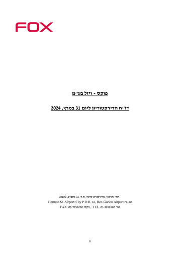 Thumbnail Fox-Wizel Quarterly Report 2024-q1