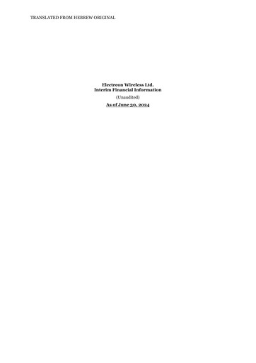 Vorschaubild Electreon Wireless Finanzbericht 2024-h1