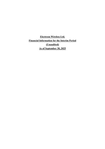 Thumbnail Electreon Wireless Quarterly Report 2025-q3