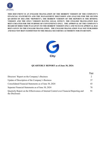 Miniature G City Rapport trimestriel 2024-q2
