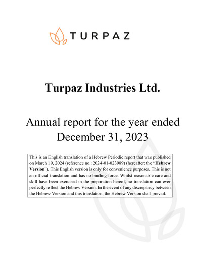 Thumbnail Turpaz Industries Annual Report 2023