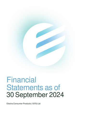 Thumbnail Electra Consumer Products Financial Statement 2024-9m