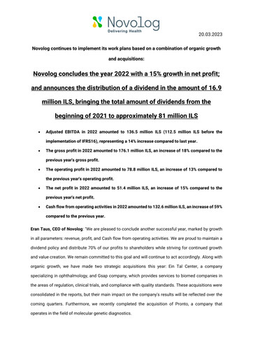 Thumbnail Novolog Annual Report 2022