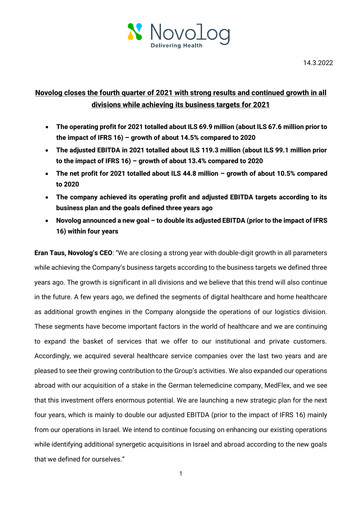 Thumbnail Novolog Quarterly Report 2021-q4