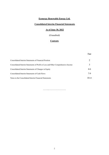 Thumbnail Econergy Renewable Energy Financial Statement 2022-h1