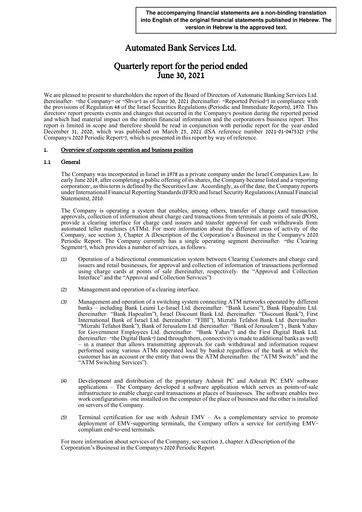 Thumbnail Automatic Bank Services Quarterly Report 2021-q2