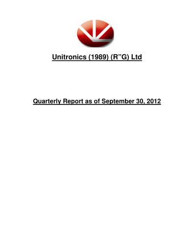Thumbnail Unitronics Quarterly Report 2012-q3