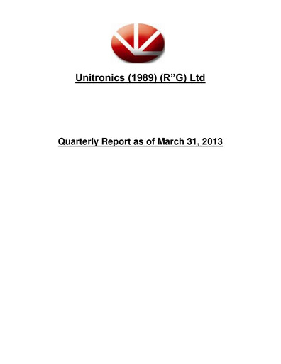 Thumbnail Unitronics Quarterly Report 2013-q1