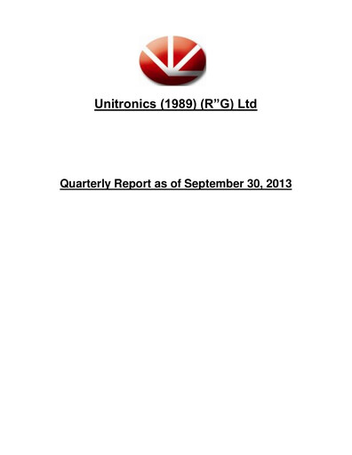 Thumbnail Unitronics Quarterly Report 2013-q3