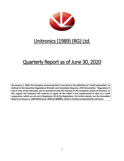 Thumbnail Unitronics Quarterly Report 2020-q2