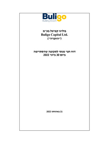 Thumbnail Buligo Capital Quarterly Report 2022-q2