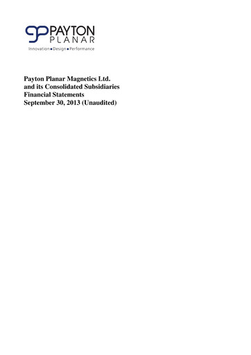 Vorschaubild Payton Industries Finanzmitteilung 2013-9m