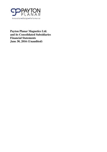 Vorschaubild Payton Industries Finanzmitteilung 2016-h1