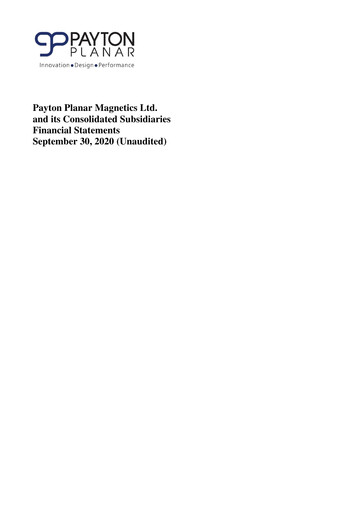 Vorschaubild Payton Industries Finanzmitteilung 2020-9m