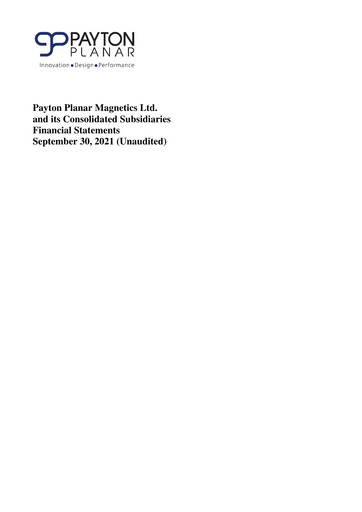 Vorschaubild Payton Industries Finanzmitteilung 2021-9m