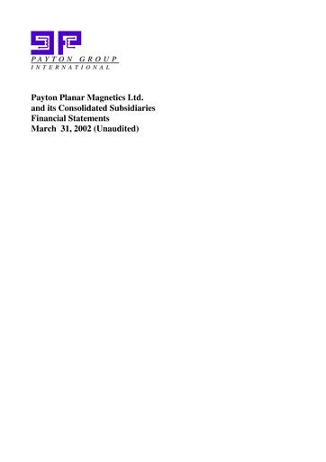 Thumbnail Payton Industries Quarterly Report 2002-q1