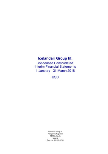Vorschaubild Icelandair Finanzmitteilung 2016-q1