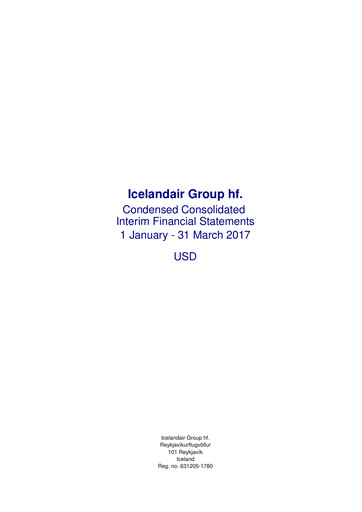 Vorschaubild Icelandair Finanzmitteilung 2017-q1