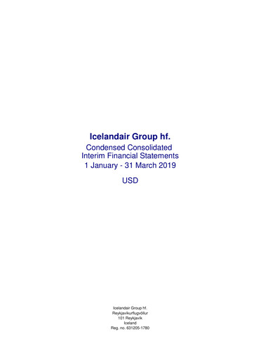 Vorschaubild Icelandair Finanzmitteilung 2019-q1