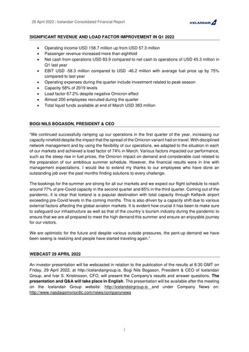 Vorschaubild Icelandair Quartalsbericht 2022-q1